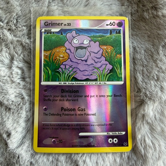 Pokemon Other - Grimer Pokémon Reverse Holo Card - Pokemon Platinum 75/127